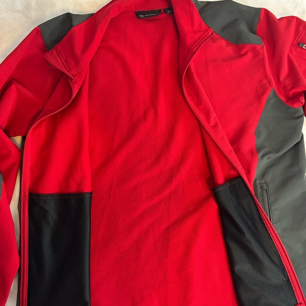 Dri Duck DDX Motion Soft Shell Jacket Mens Large Red Black Full Zip Work Outdoor - Picture 9 of 11